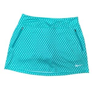 Nike Golf Tour Performance Women’s Dri-Fit Green Gingham Skort Lined Skirt Sz S